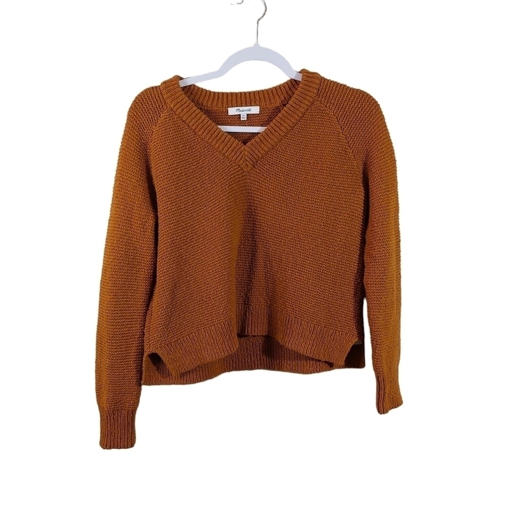 Madewell Ladies Long Sleeve V-neck Crop Sweater